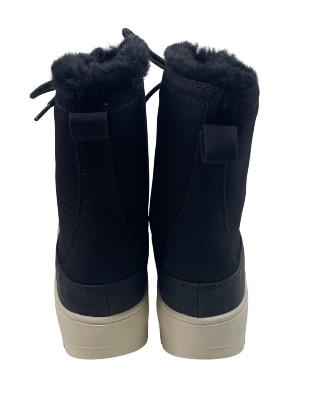 Falls Creek Amelia Womens Black Lace-Up Winter Boots With Faux Fur Lining Size 8 - Picture 3 of 16